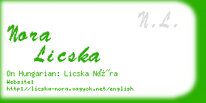 nora licska business card